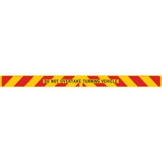 ZEBRA / DO NOT OVERTAKE TURNING VEHICLE 2140 x 150mm Class 1 Reflective Sign - Aluminium Plate